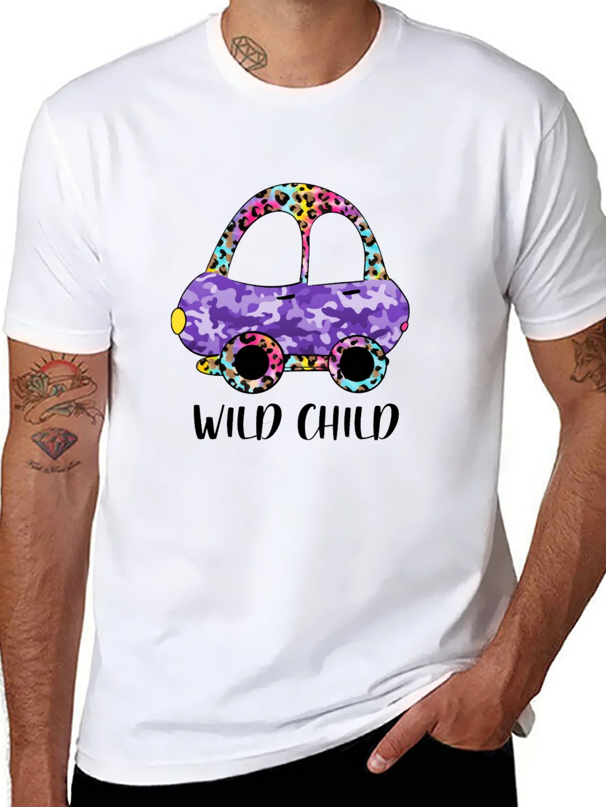Wild Child Car Graphic T-Shirt - Fun Design product image 7