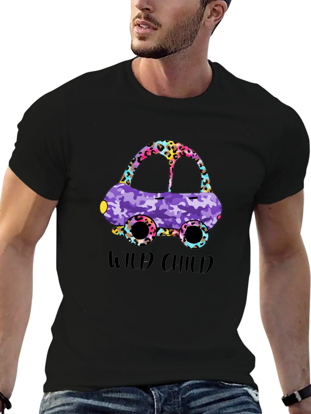 Wild Child Car Graphic T-Shirt - Fun Design product image 6