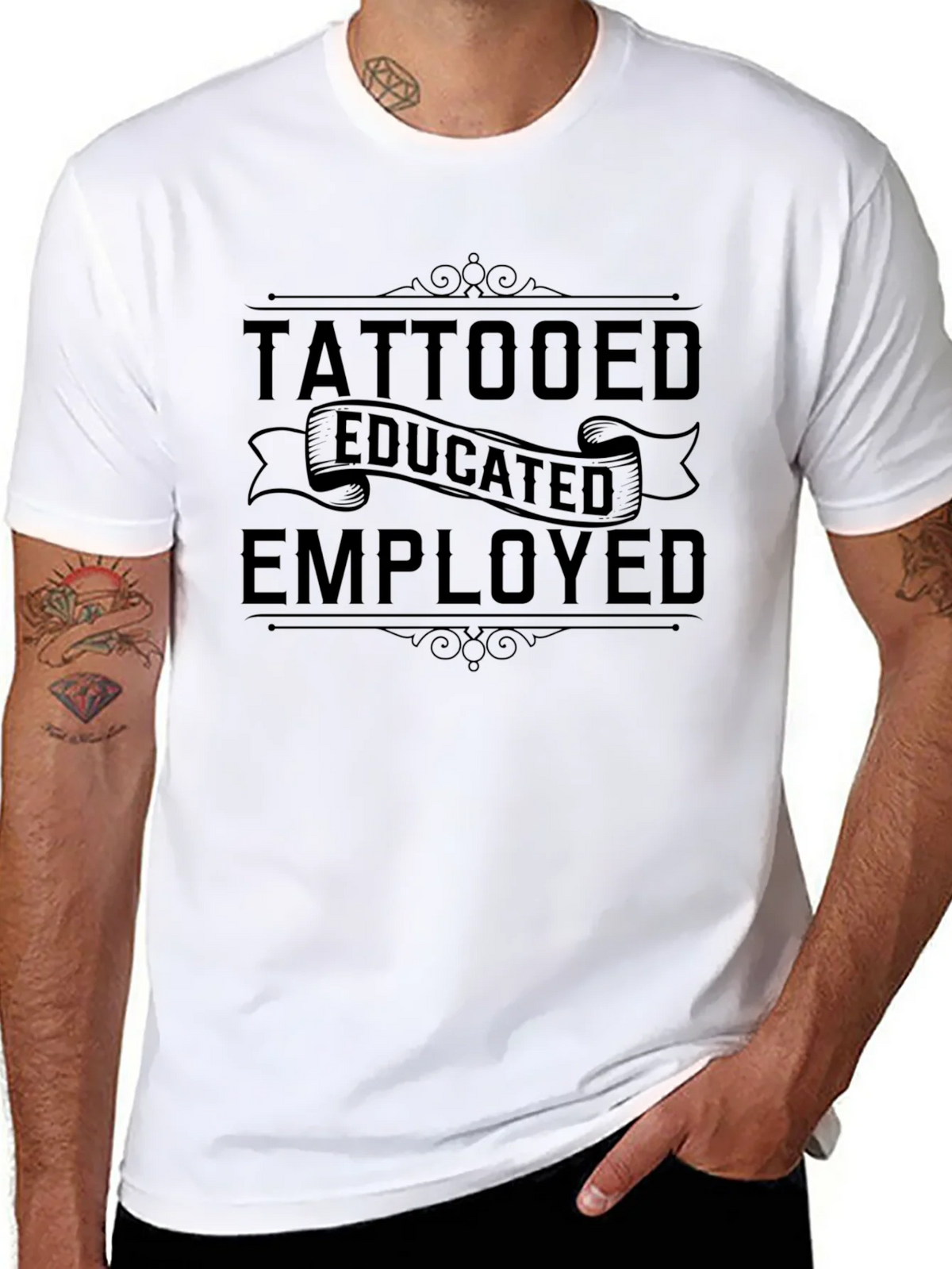 Tattooed Educated Employed Graphic T-Shirt product image 7