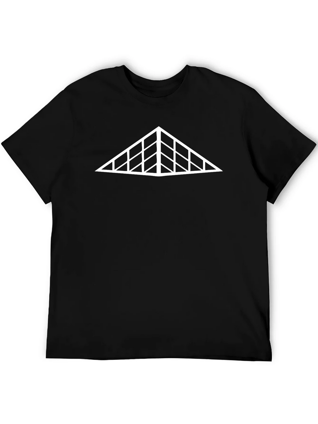 Geometric Triangle Grid Graphic Tee - Black product image 5