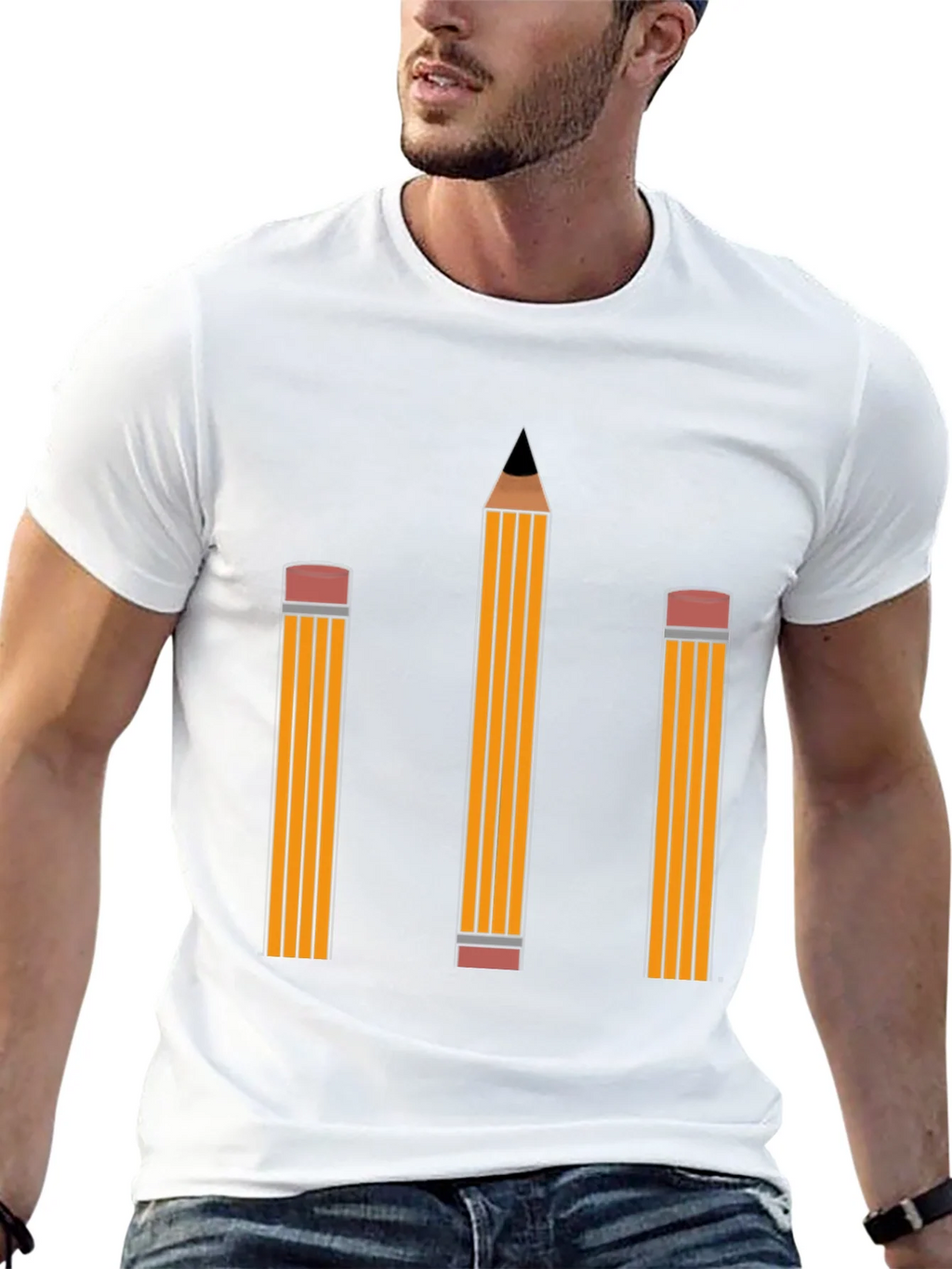 Pencil Graphic Tee - Black Cotton Shirt product image 12