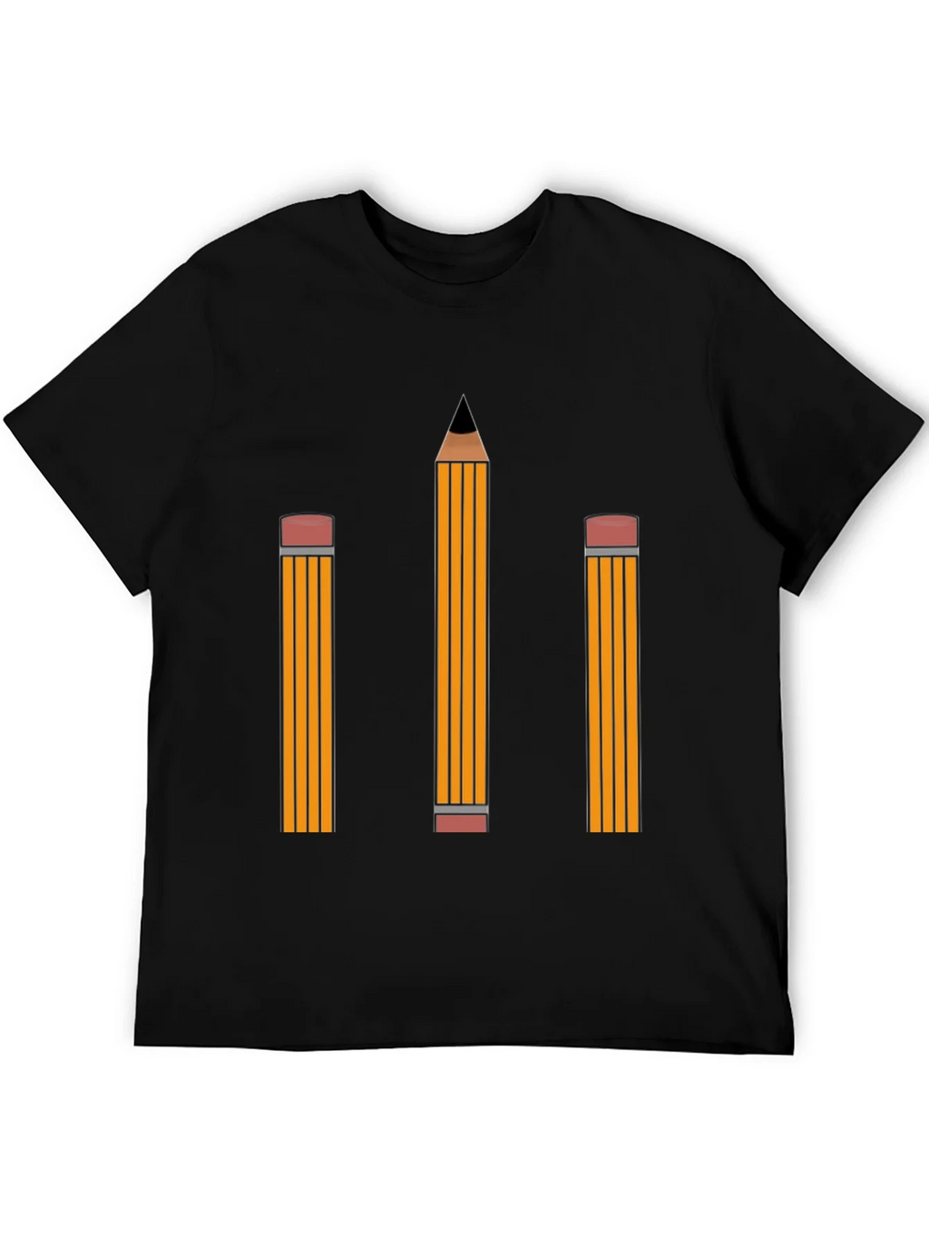 Pencil Graphic Tee - Black Cotton Shirt product image 5