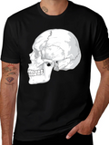 Anatomical Skull Graphic Tee - Black Cotton product image 1