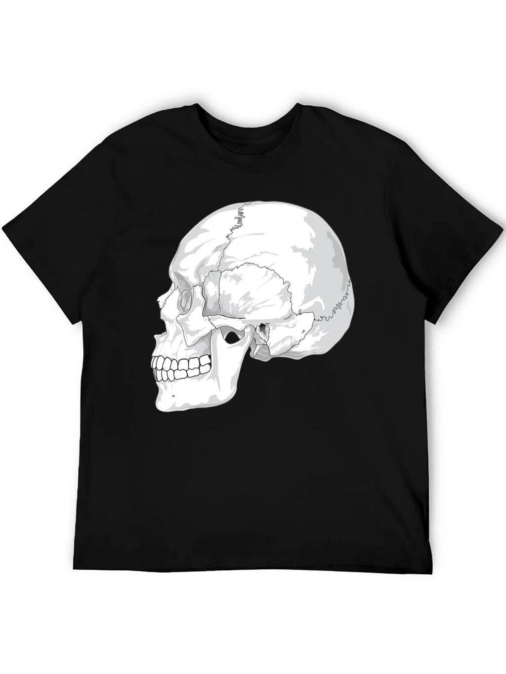 Anatomical Skull Graphic Tee - Black Cotton product image 5