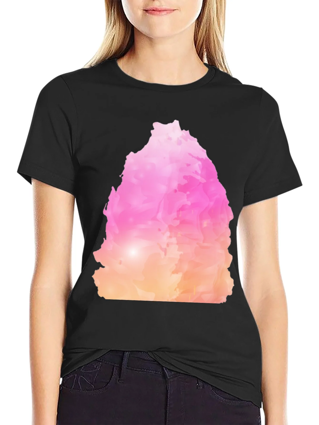 Abstract Colorful Graphic Print Crew Neck T-Shirt product image 2