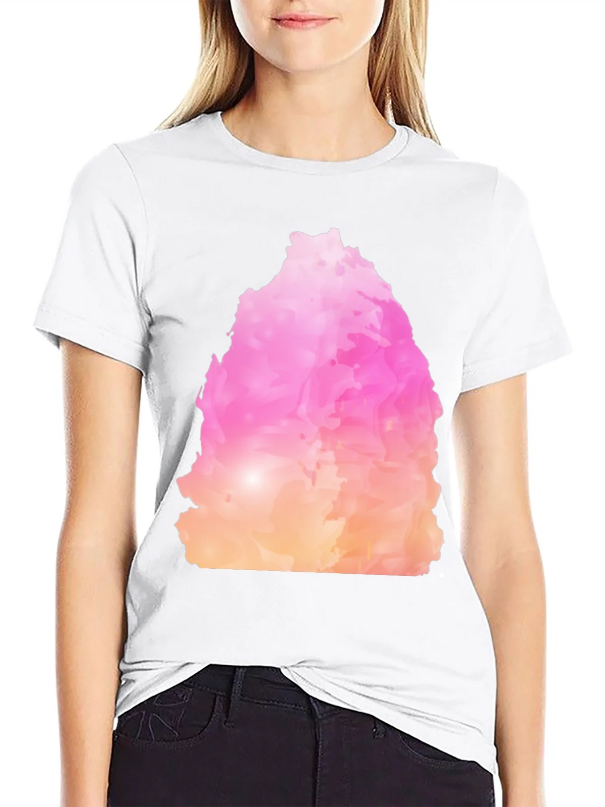 Abstract Colorful Graphic Print Crew Neck T-Shirt product image 8