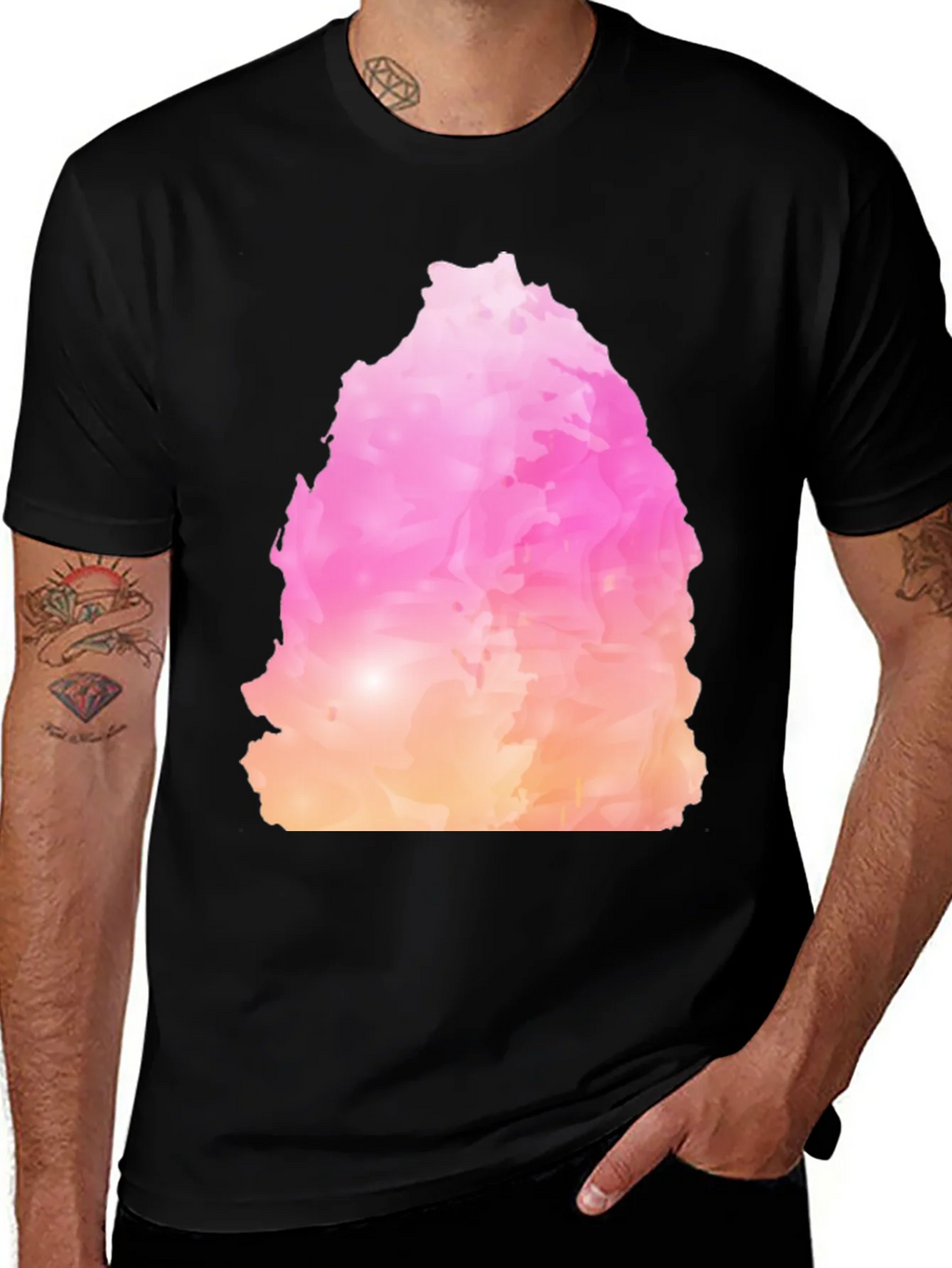 Abstract Colorful Graphic Print Crew Neck T-Shirt product image 1