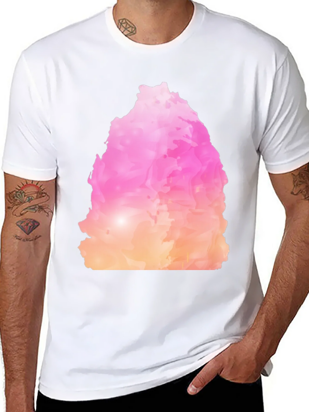 Abstract Colorful Graphic Print Crew Neck T-Shirt product image 7