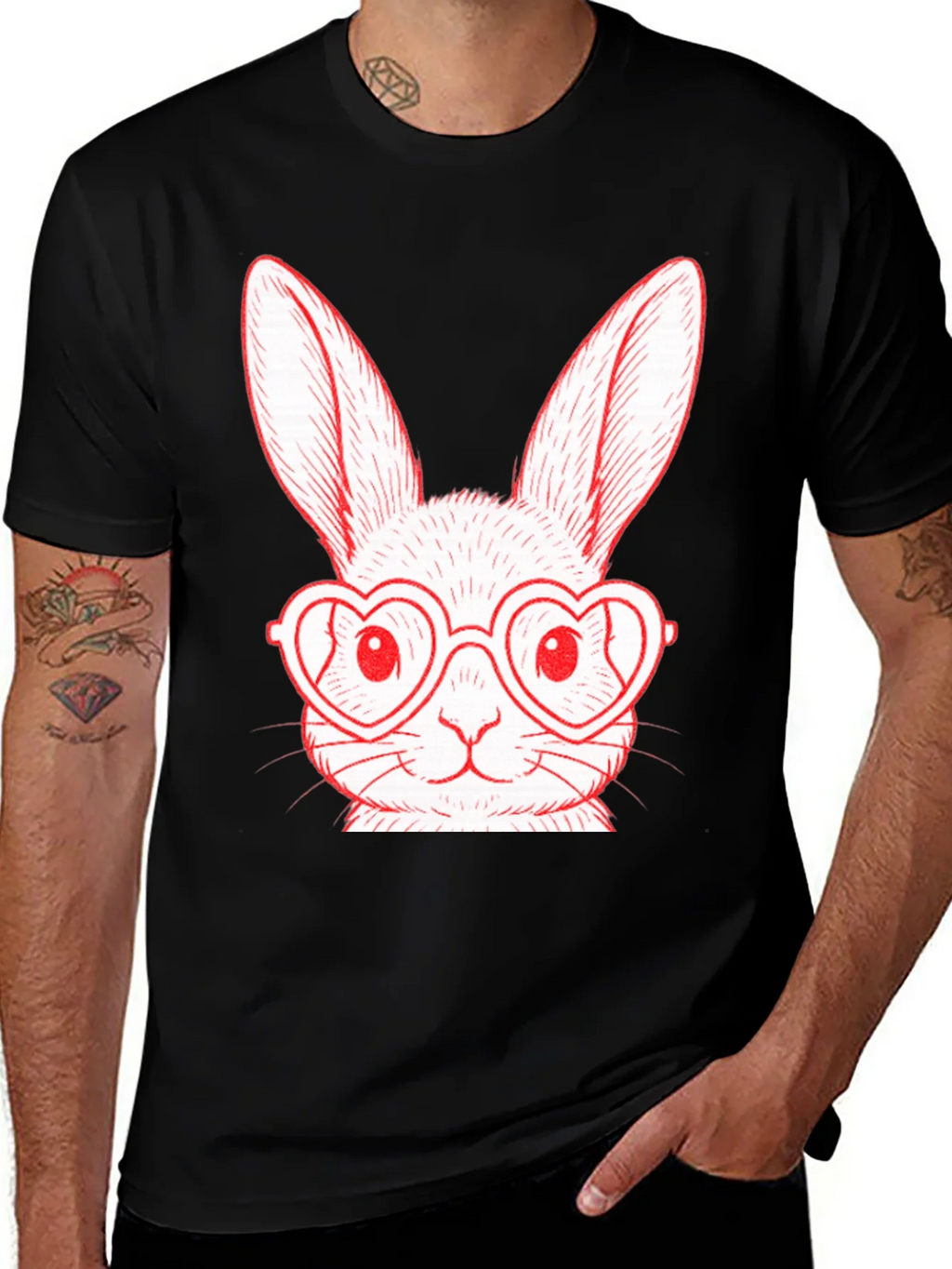 Bunny Heart Glasses T-Shirt product image 1