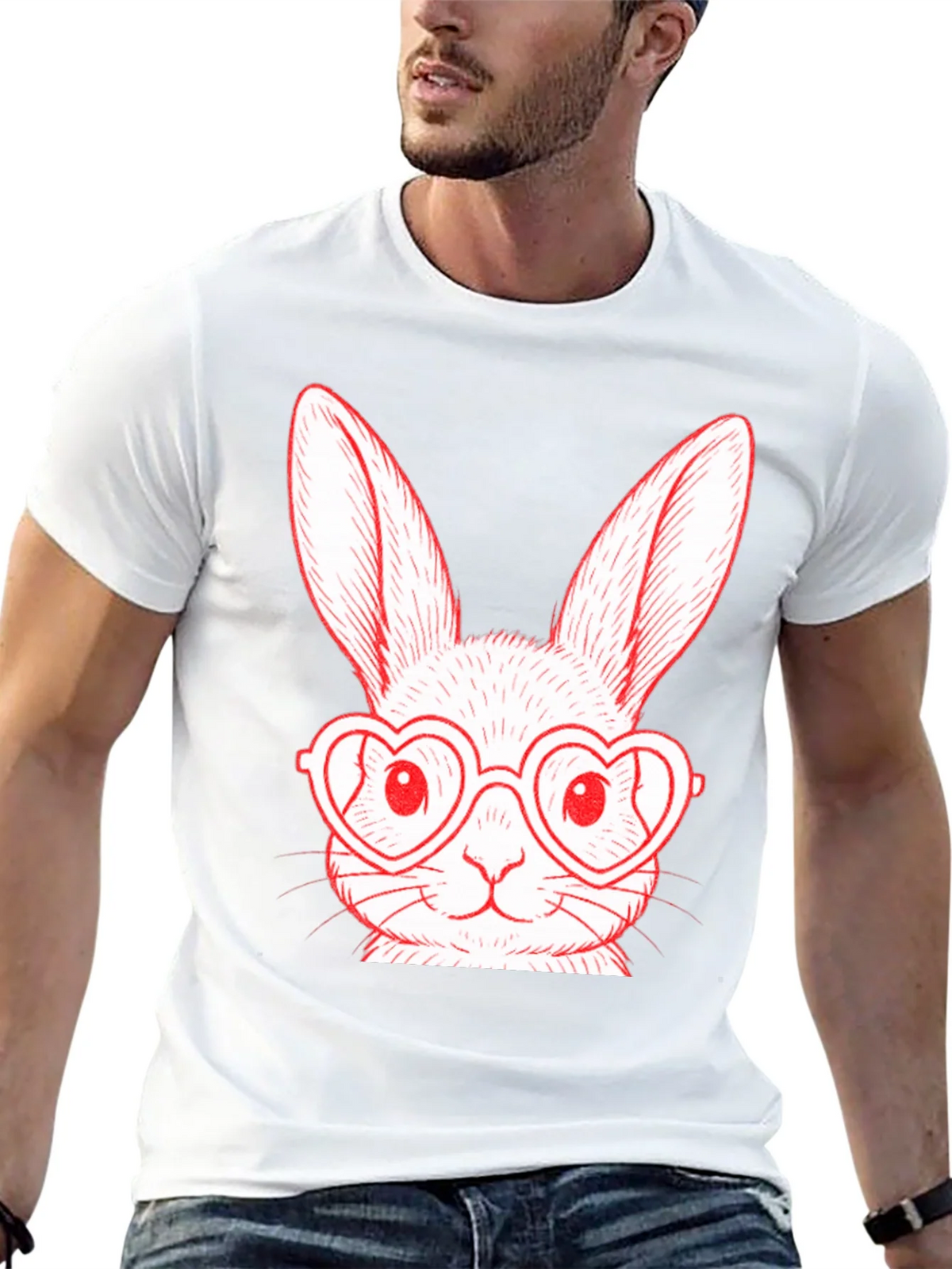 Bunny Heart Glasses T-Shirt product image 12