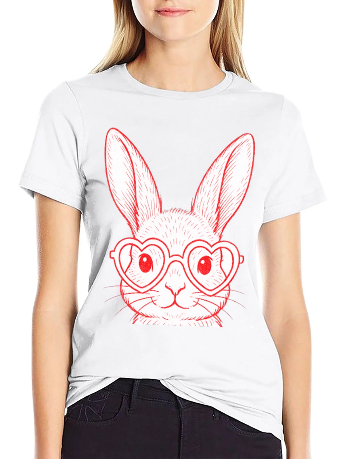 Bunny Heart Glasses T-Shirt product image 8