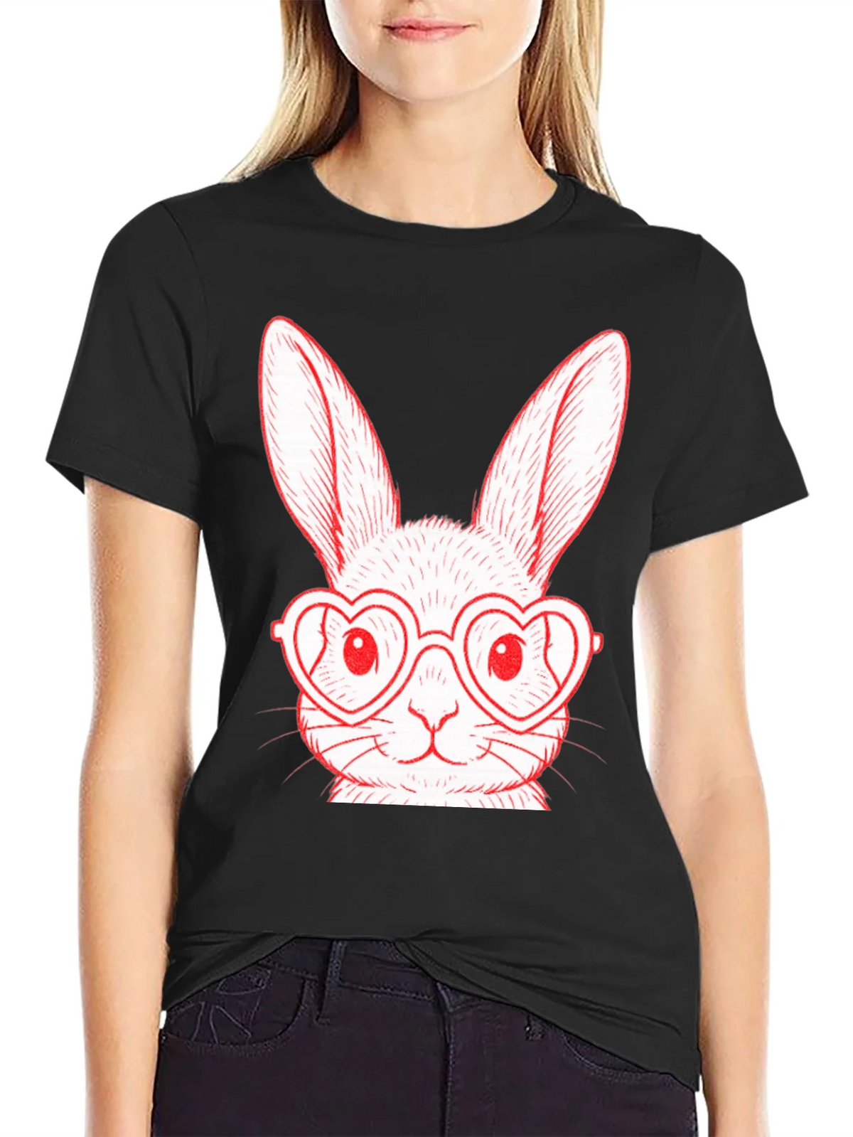 Bunny Heart Glasses T-Shirt product image 2