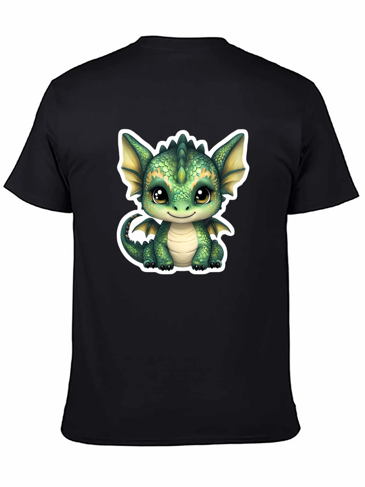 Cute Dragon Graphic Tee - Soft Black Cotton Shirt product image 4