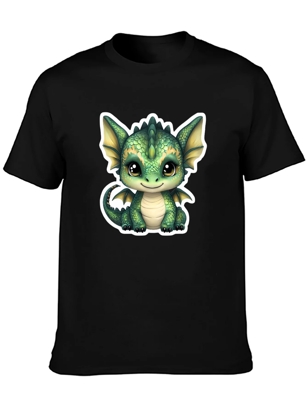 Cute Dragon Graphic Tee - Soft Black Cotton Shirt product image 3