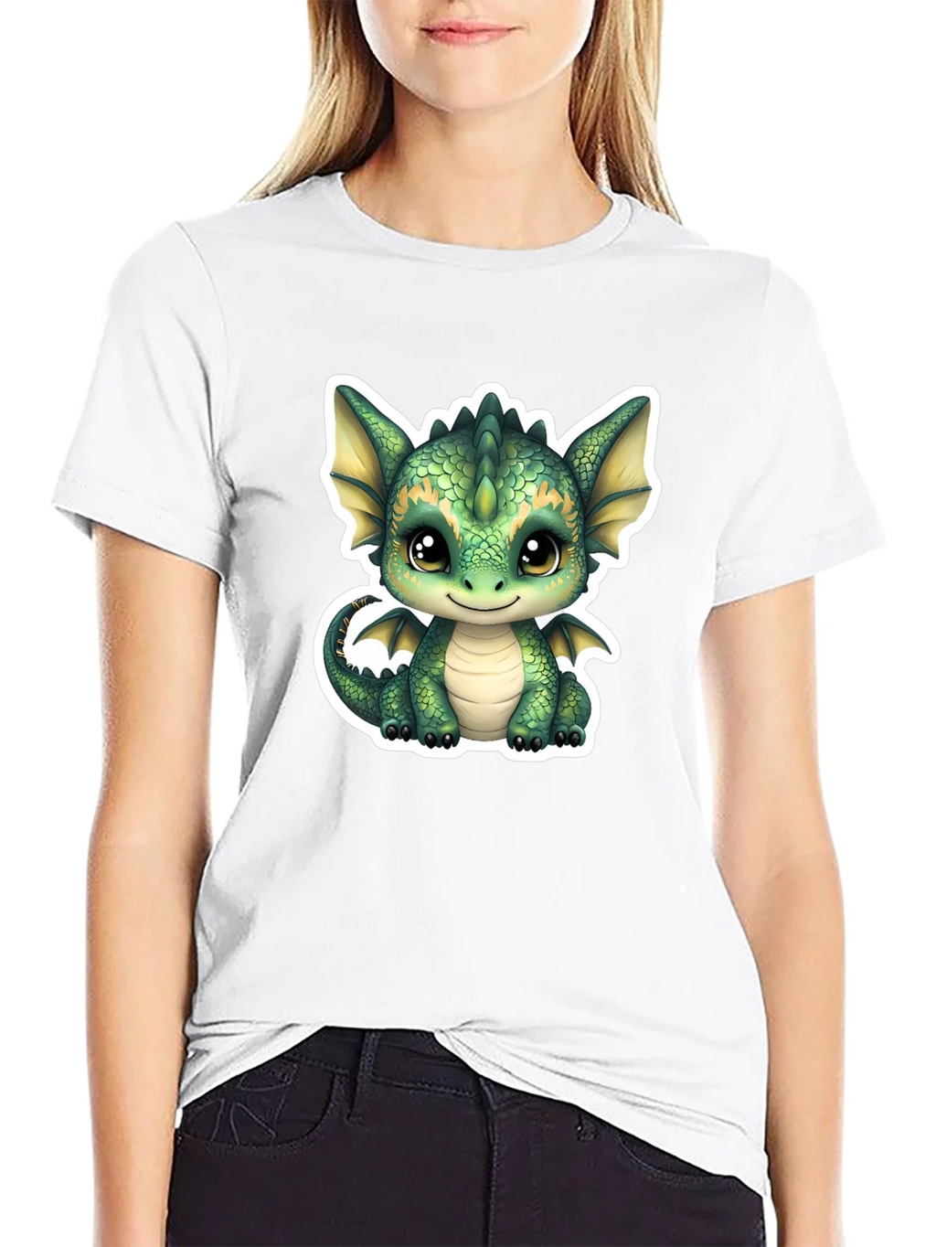 Cute Dragon Graphic Tee - Soft Black Cotton Shirt product image 8