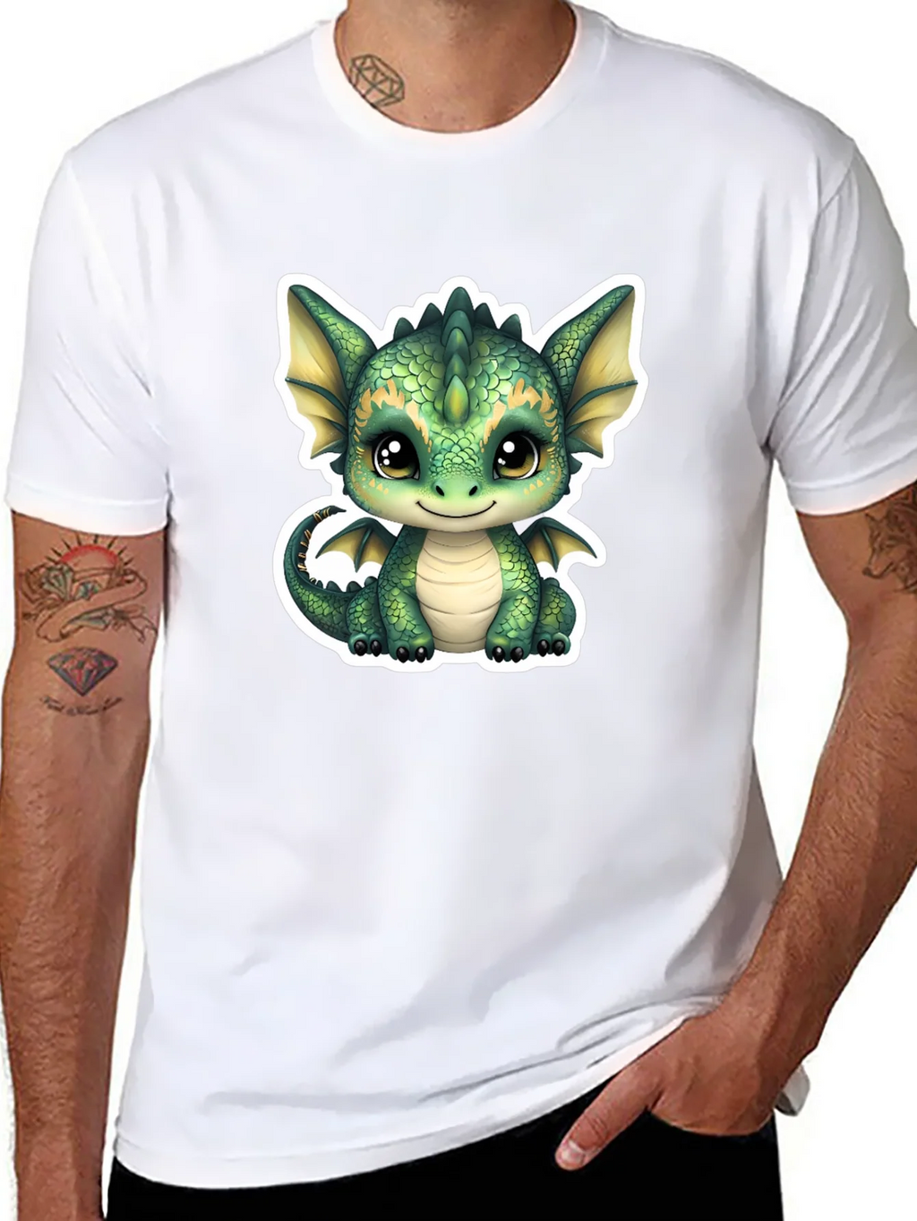 Cute Dragon Graphic Tee - Soft Black Cotton Shirt product image 7