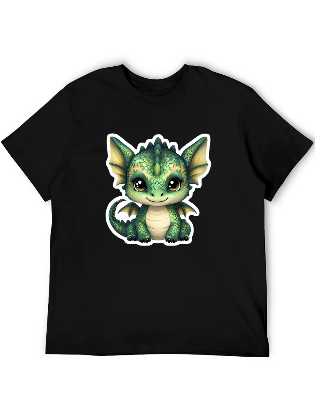 Cute Dragon Graphic Tee - Soft Black Cotton Shirt product image 5