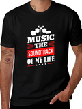 Music is the Soundtrack of My Life Black T-Shirt product image 1