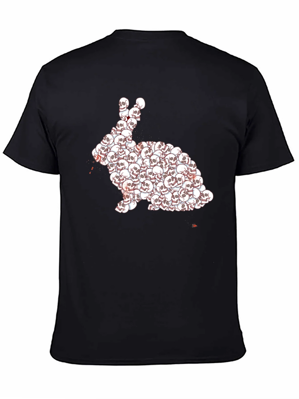 Skull Rabbit Graphic T-Shirt - Dark Humor Tee product image 4