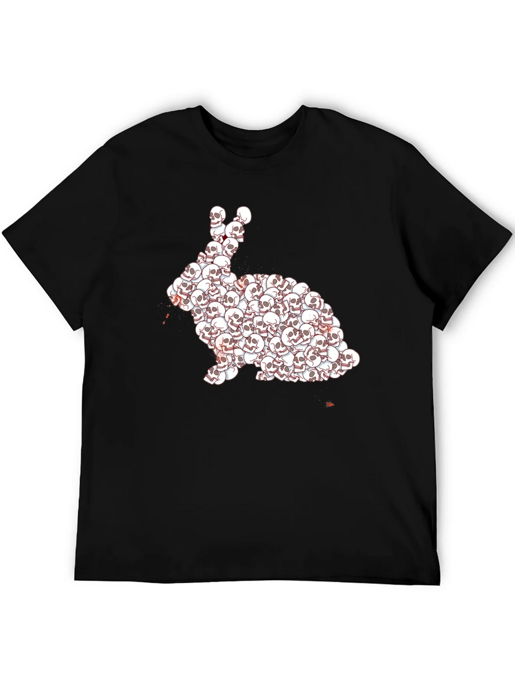 Skull Rabbit Graphic T-Shirt - Dark Humor Tee product image 5