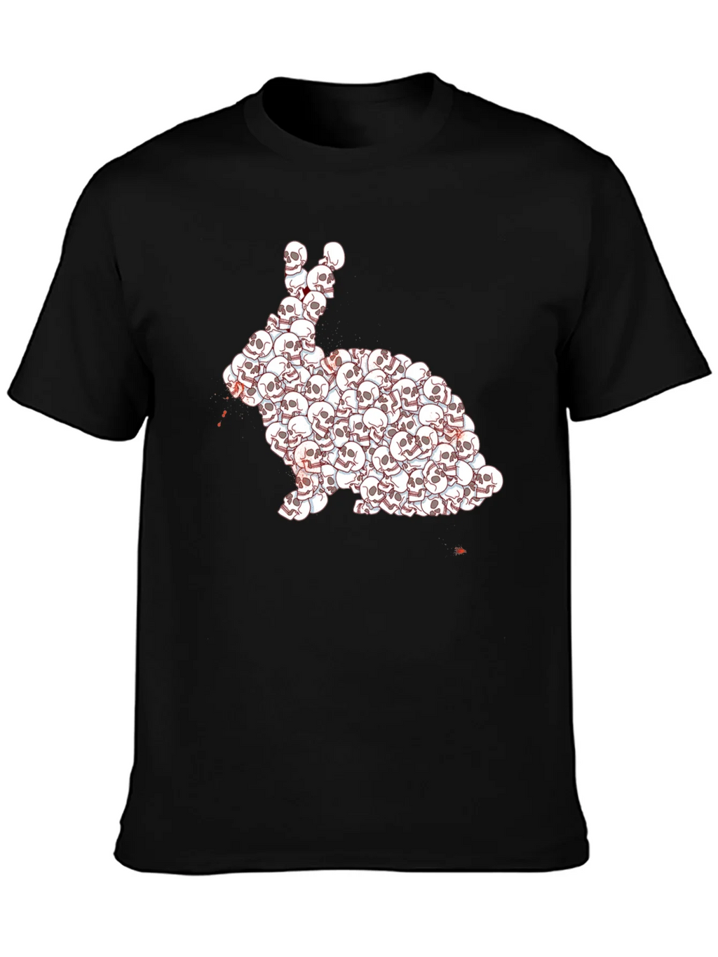 Skull Rabbit Graphic T-Shirt - Dark Humor Tee product image 3