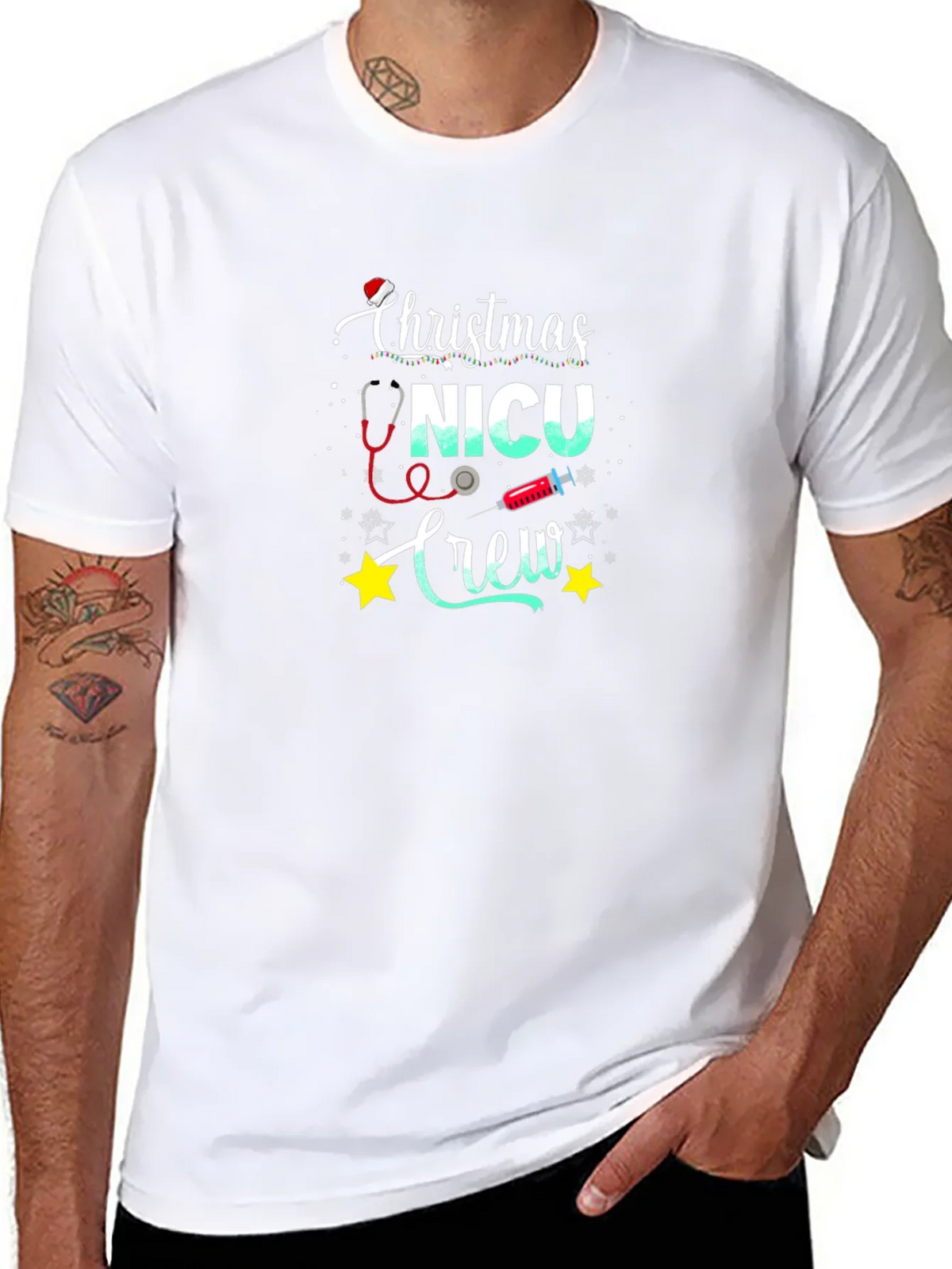 Christmas NICU Crew Graphic Tee product image 7