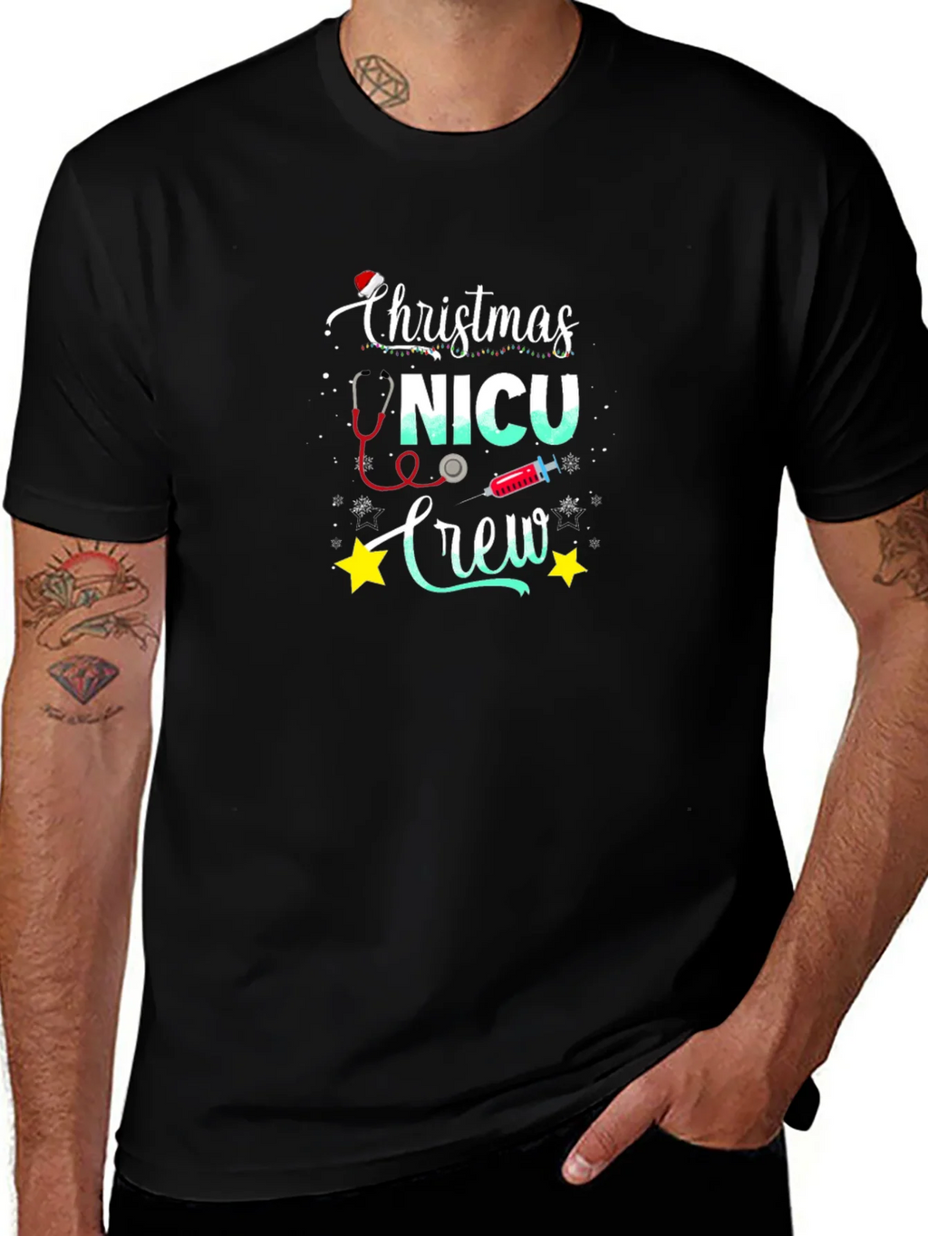 Christmas NICU Crew Graphic Tee product image 1
