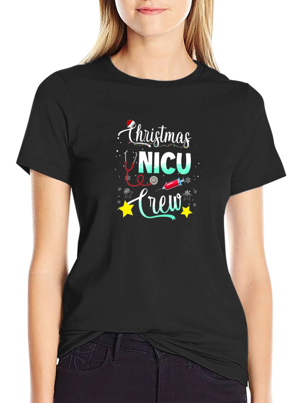 Christmas NICU Crew Graphic Tee product image 2
