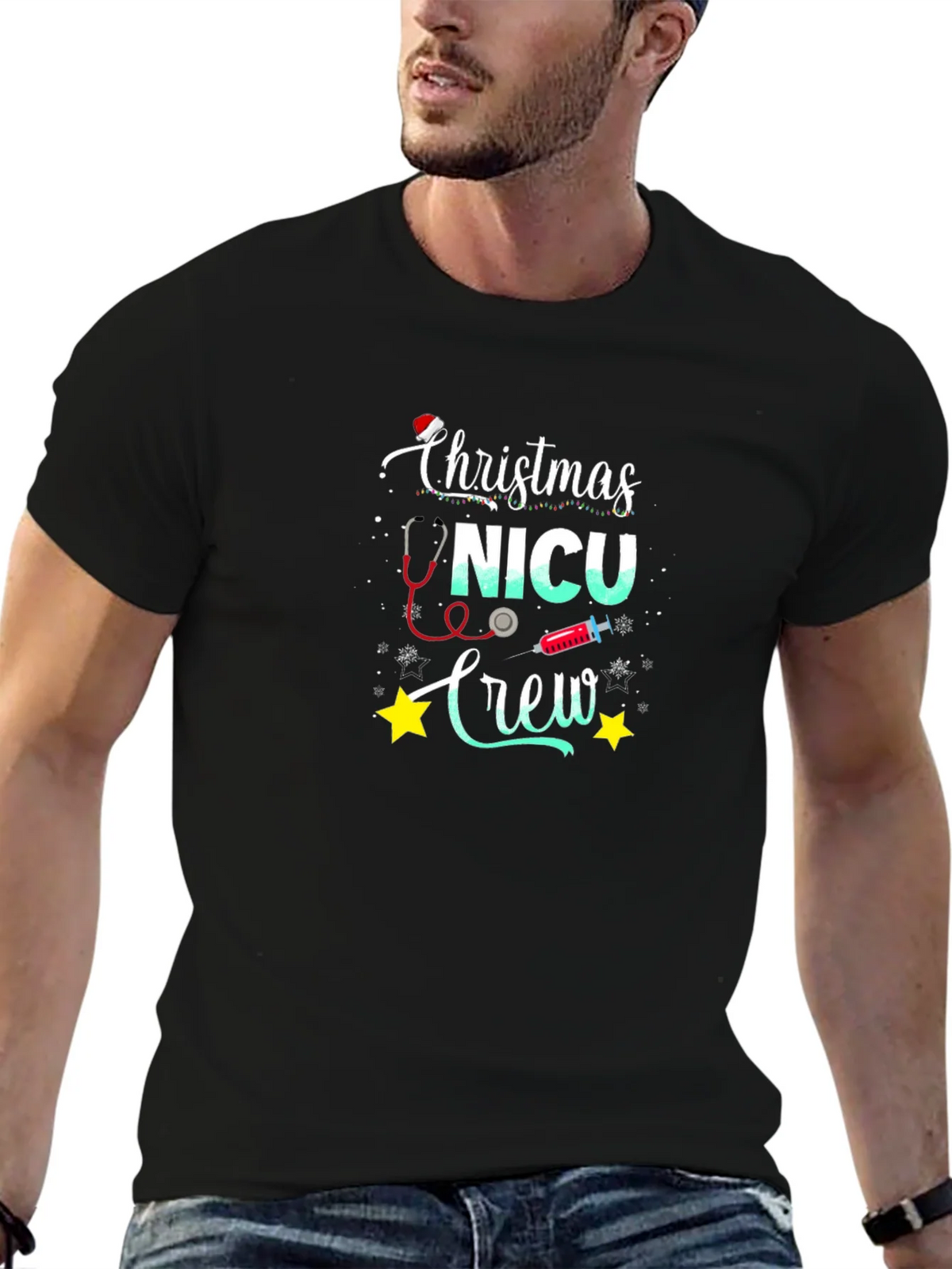 Christmas NICU Crew Graphic Tee product image 6