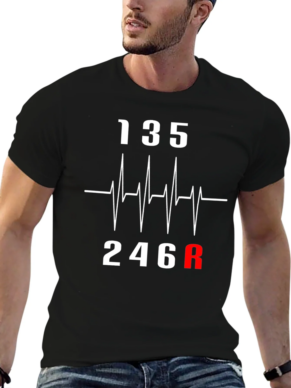 Heartbeat Gear Shift T-Shirt - Car Enthusiast Tee product image 6