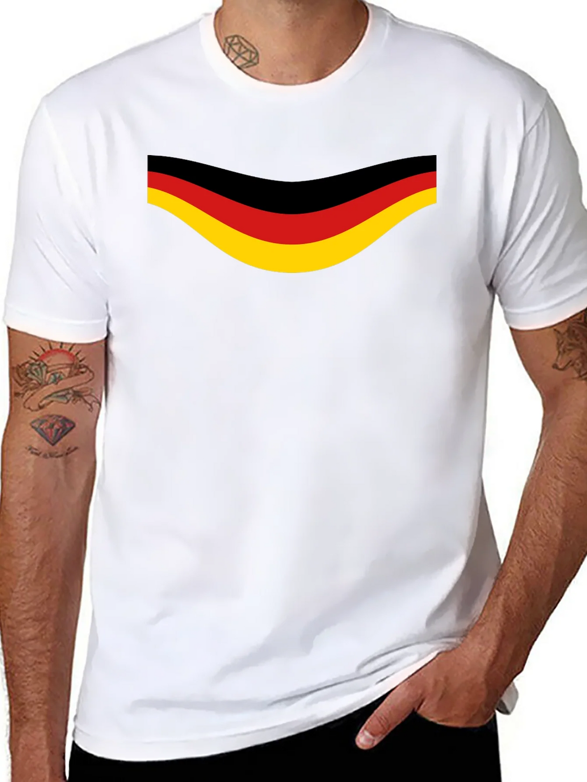 Germany Flag Graphic Black T-Shirt product image 7