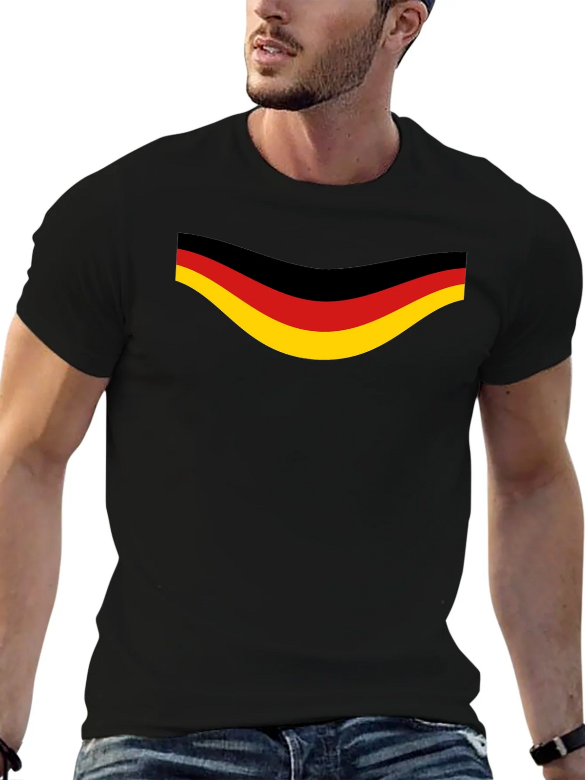 Germany Flag Graphic Black T-Shirt product image 6