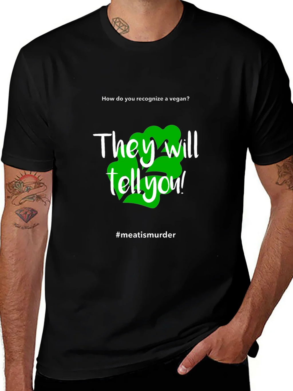 Vegan Statement T-Shirt - #meatisamurder product image 1