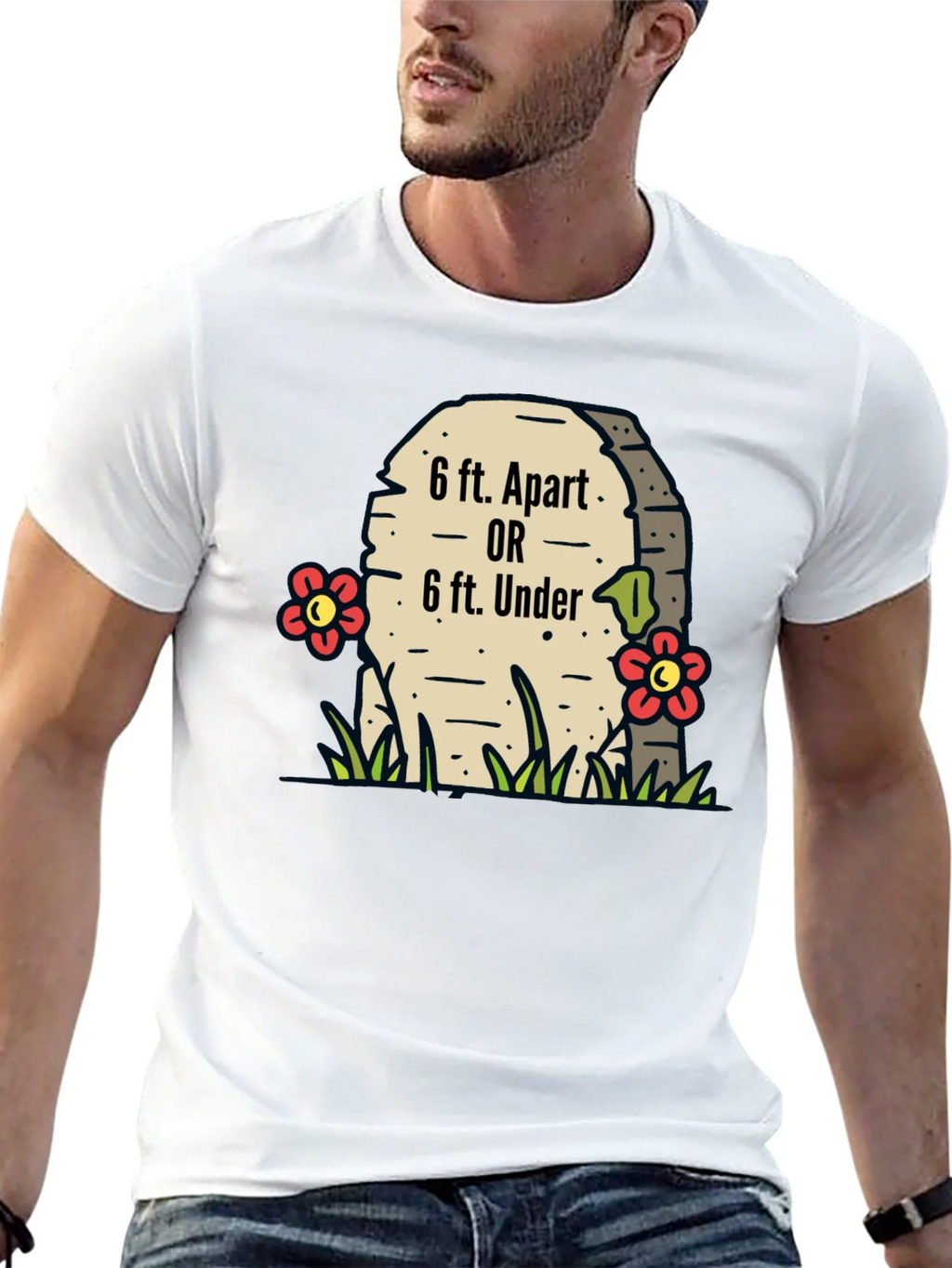 6 ft. Apart or 6 ft. Under T-Shirt product image 6
