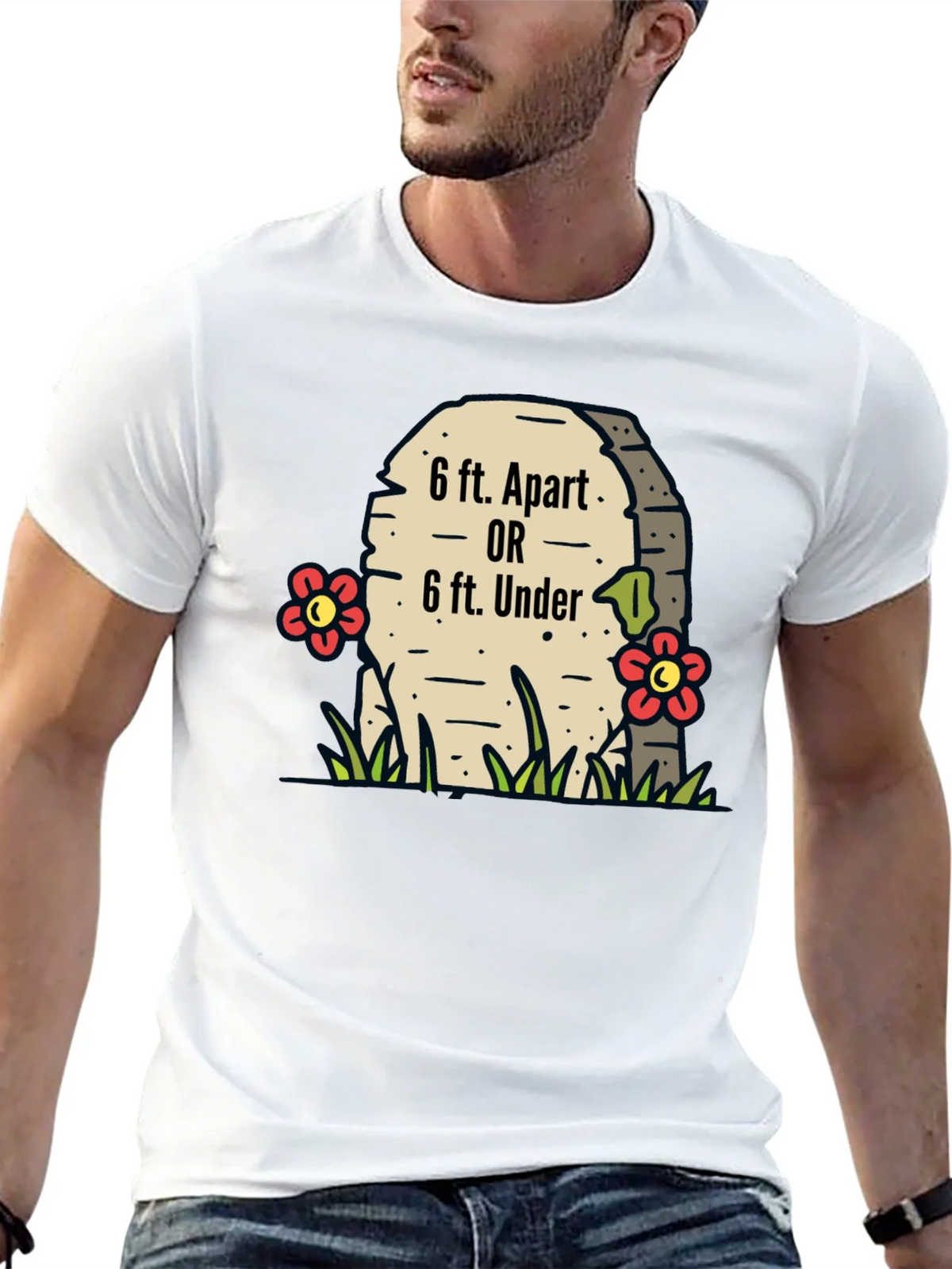 6 ft. Apart or 6 ft. Under T-Shirt product image 6