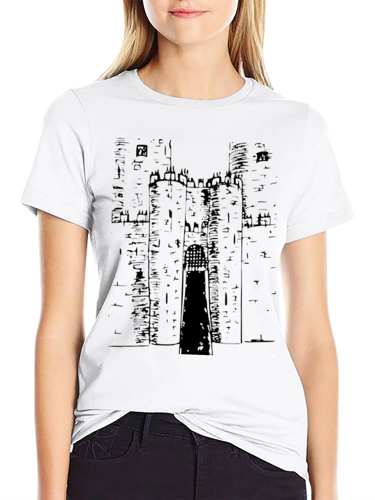 Castle Graphic Print Black T-Shirt product image 8