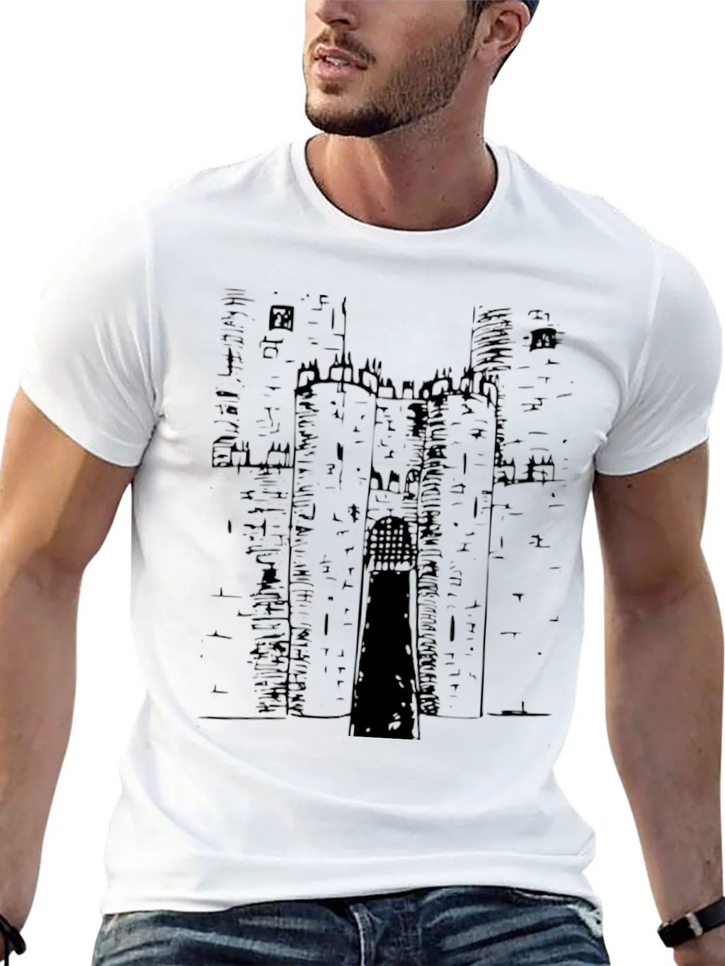 Castle Graphic Print Black T-Shirt product image 12