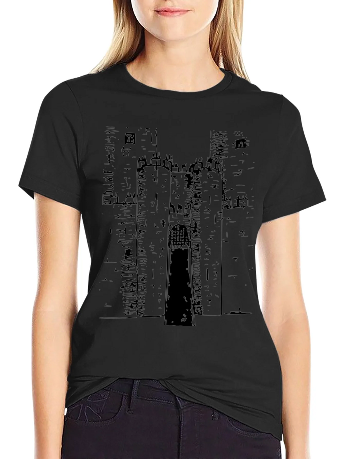 Castle Graphic Print Black T-Shirt product image 2
