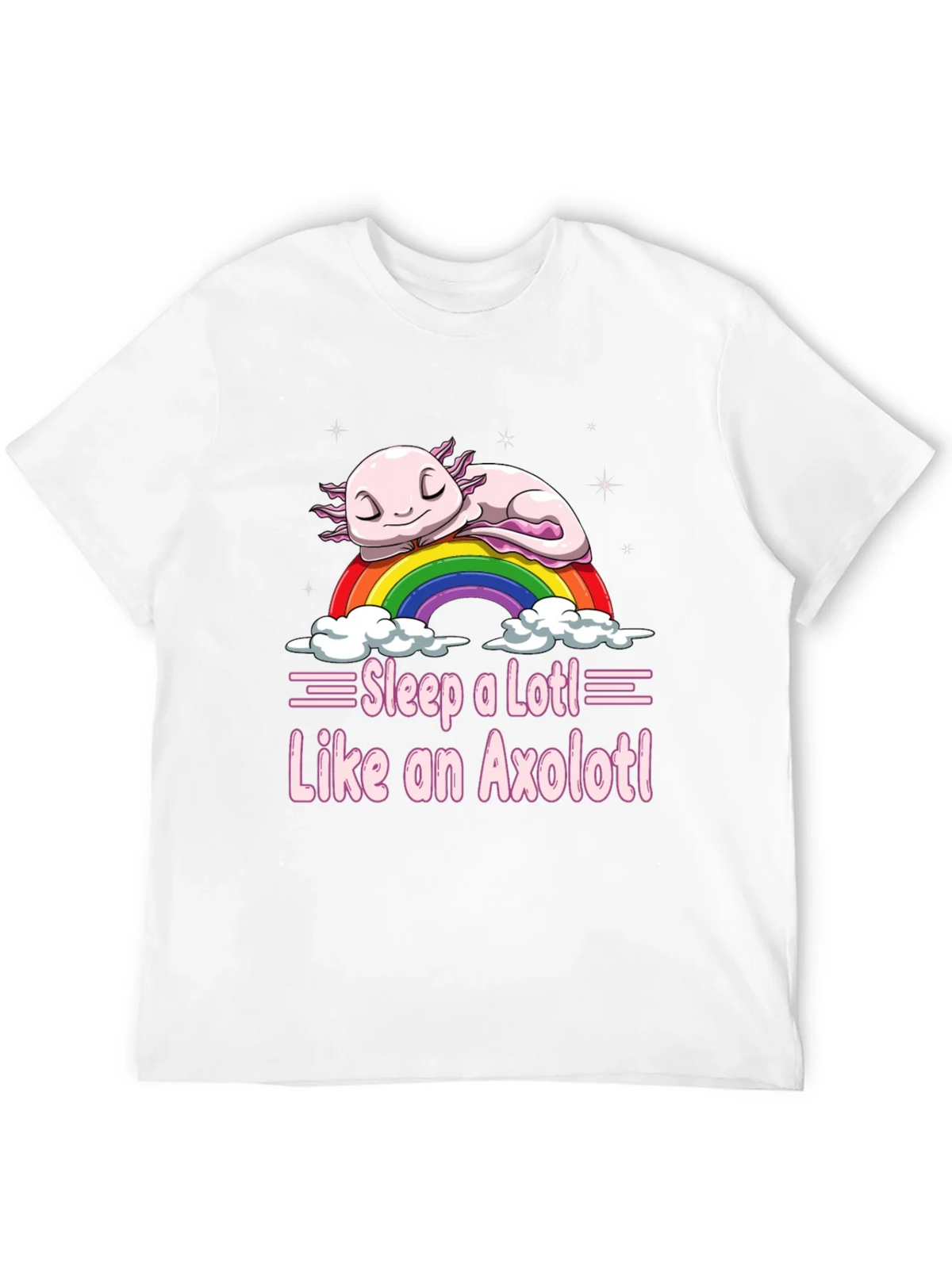 Sleepy Axolotl T-Shirt - Cute Rainbow Design product image 11