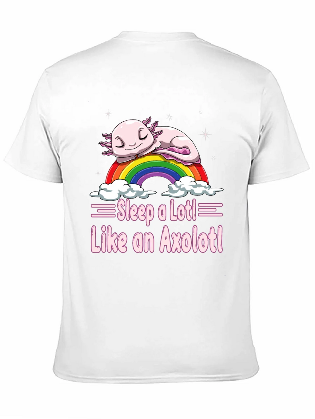 Sleepy Axolotl T-Shirt - Cute Rainbow Design product image 10