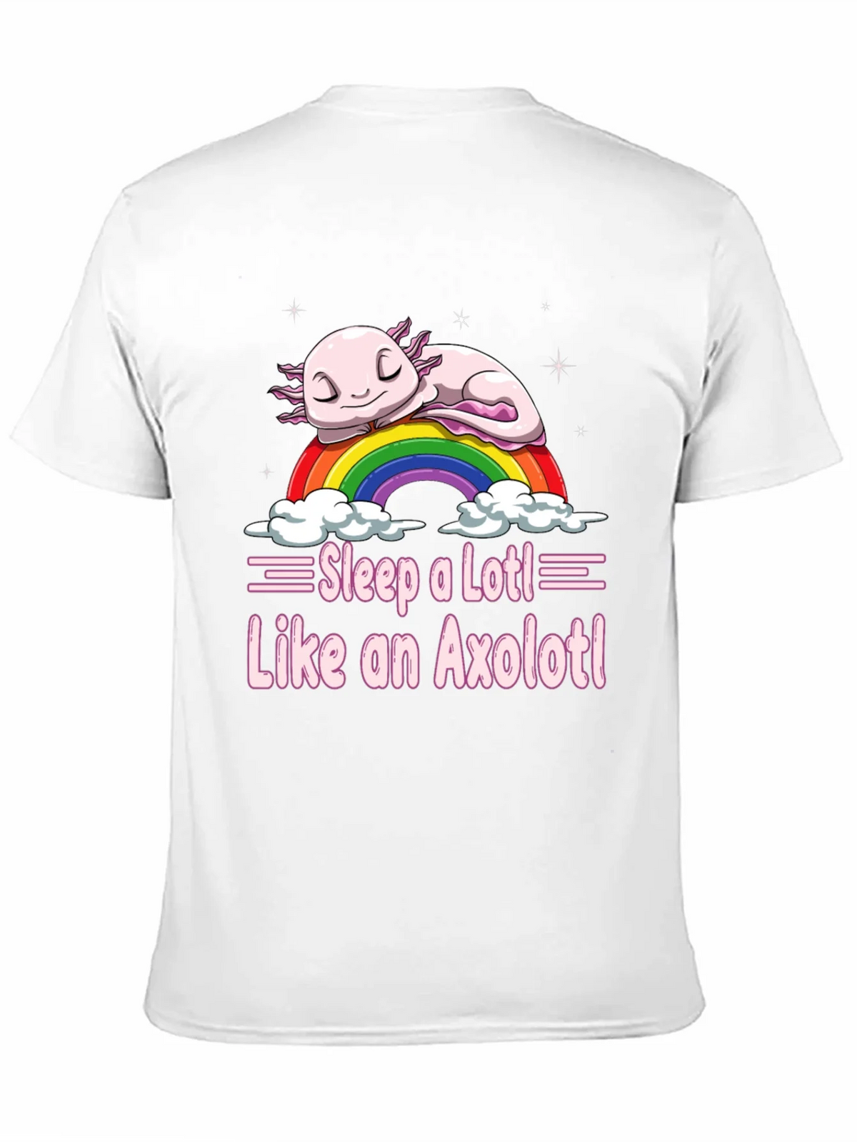 Sleepy Axolotl T-Shirt - Cute Rainbow Design product image 10