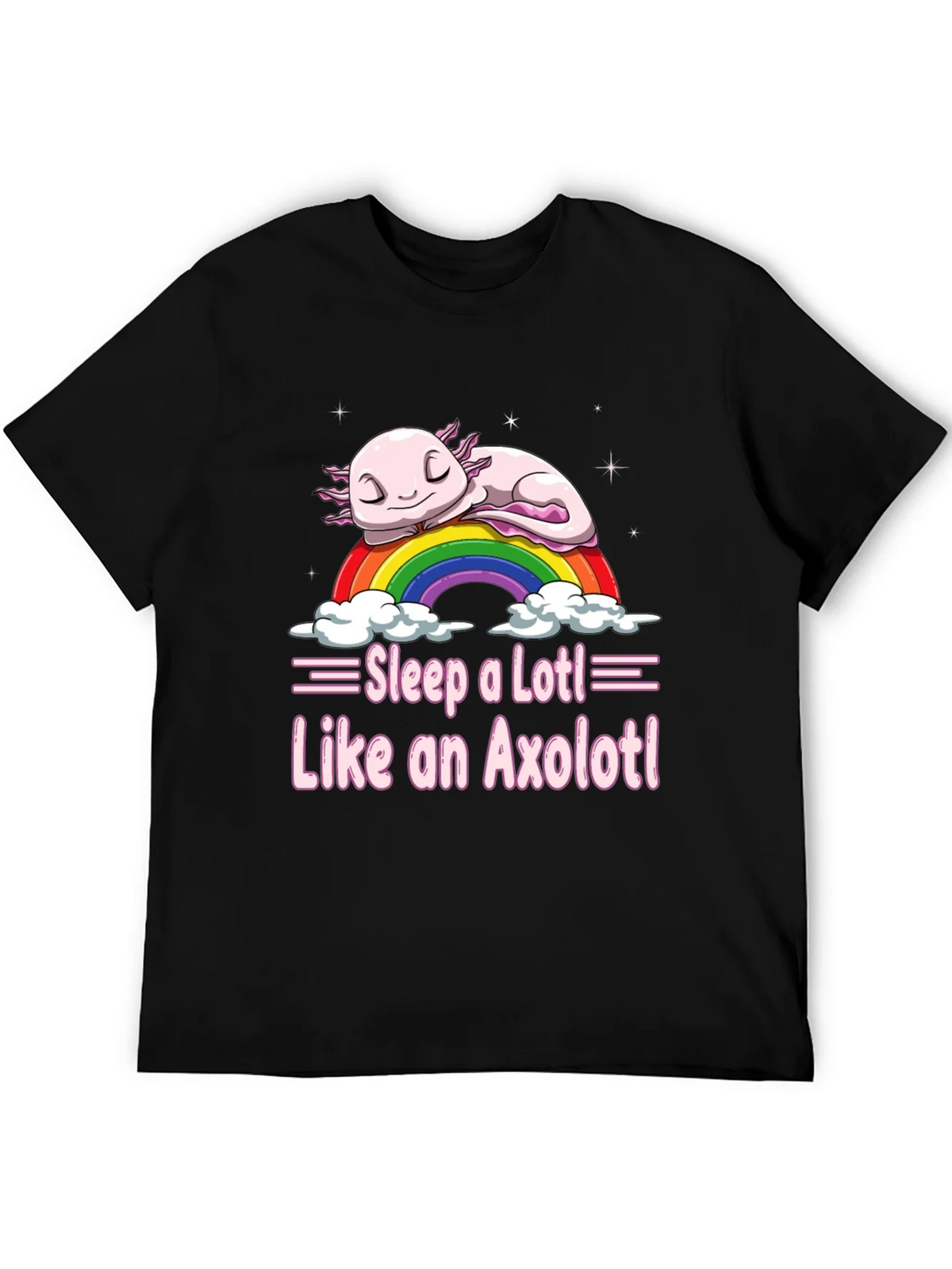 Sleepy Axolotl T-Shirt - Cute Rainbow Design product image 5