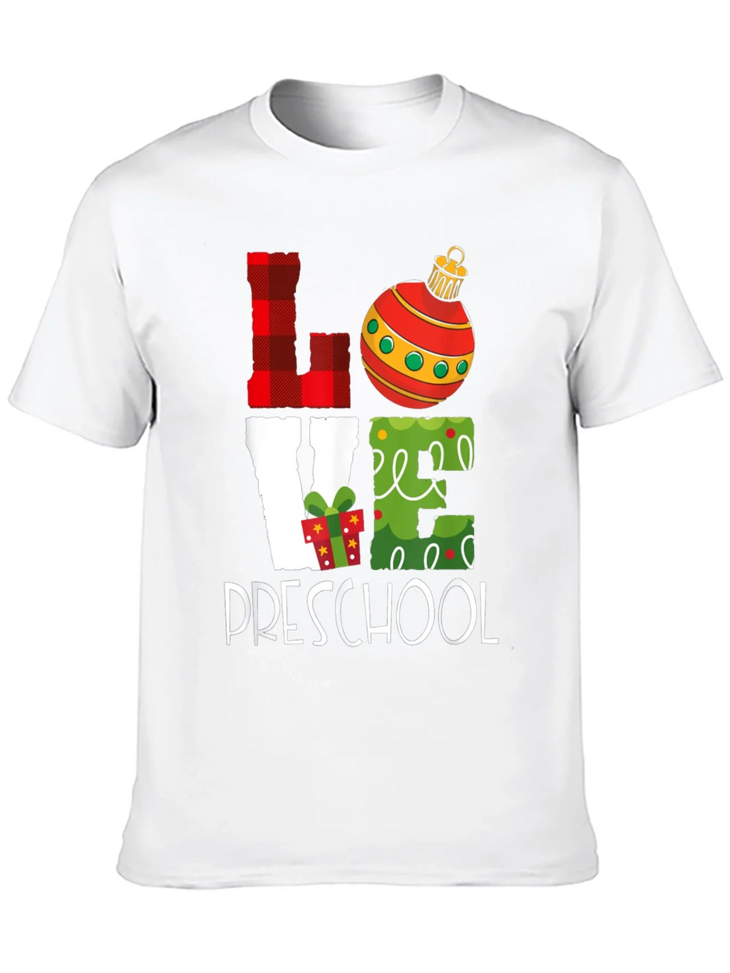 Love Preschool Christmas T-Shirt - Holiday Teacher Gift product image 6