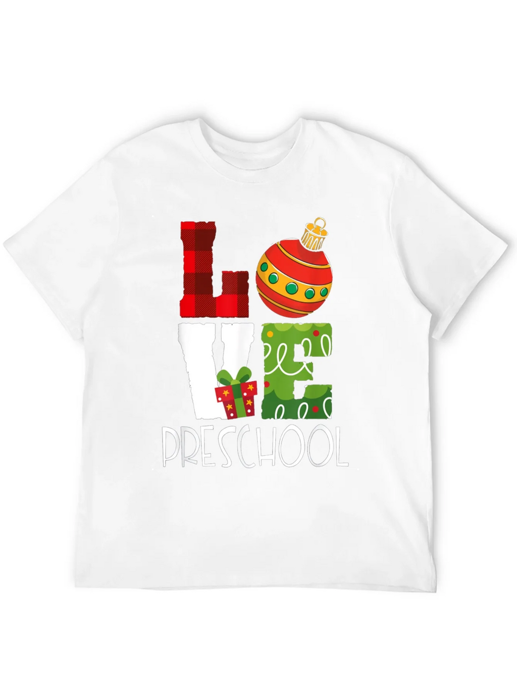 Love Preschool Christmas T-Shirt - Holiday Teacher Gift product image 7