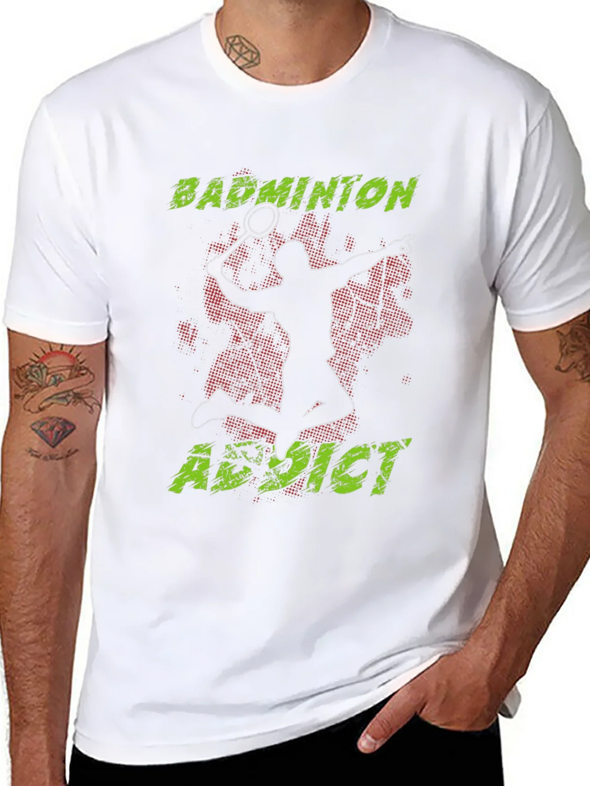 Badminton Addict Graphic Tee - Black product image 7