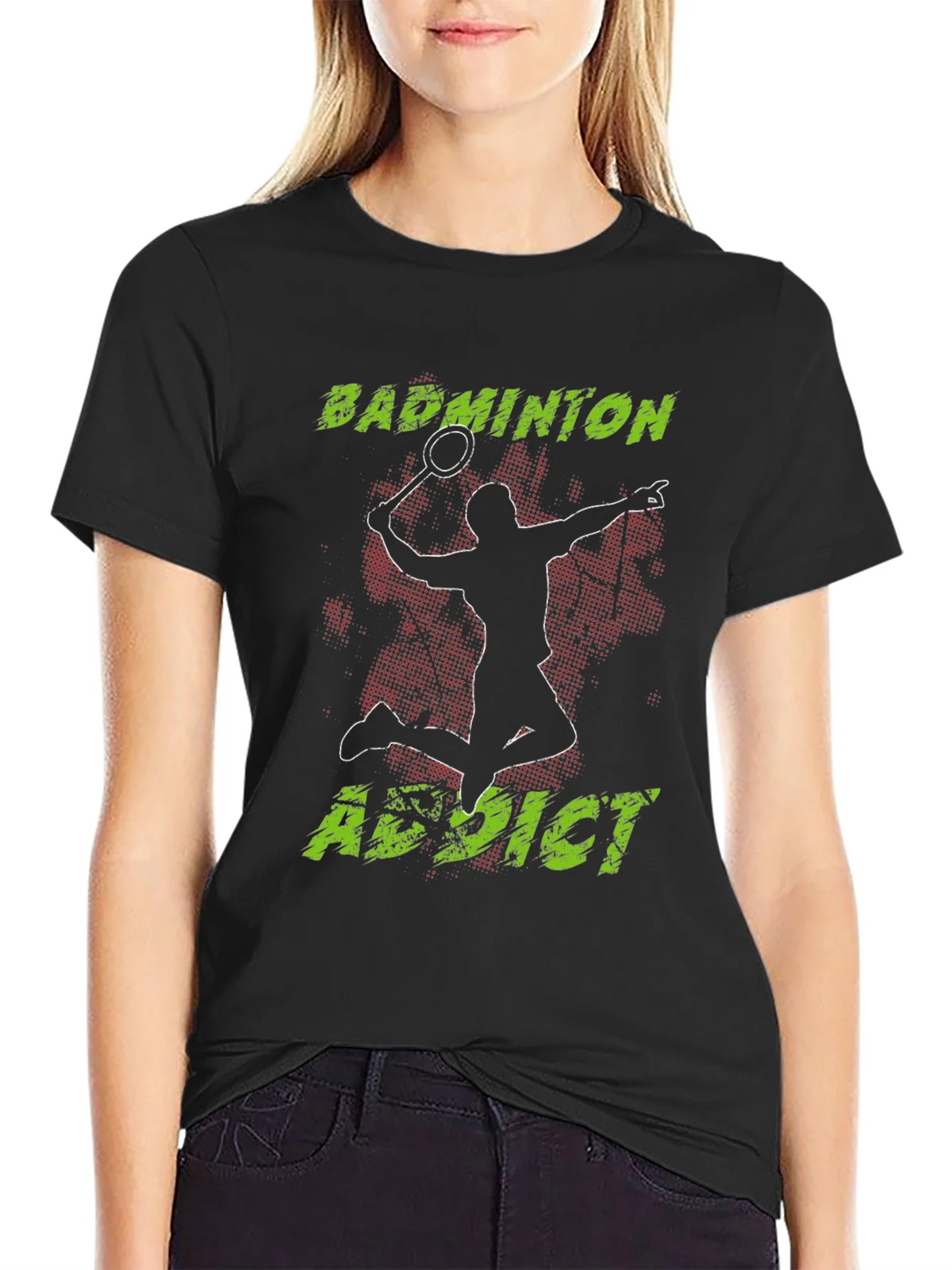 Badminton Addict Graphic Tee - Black product image 2