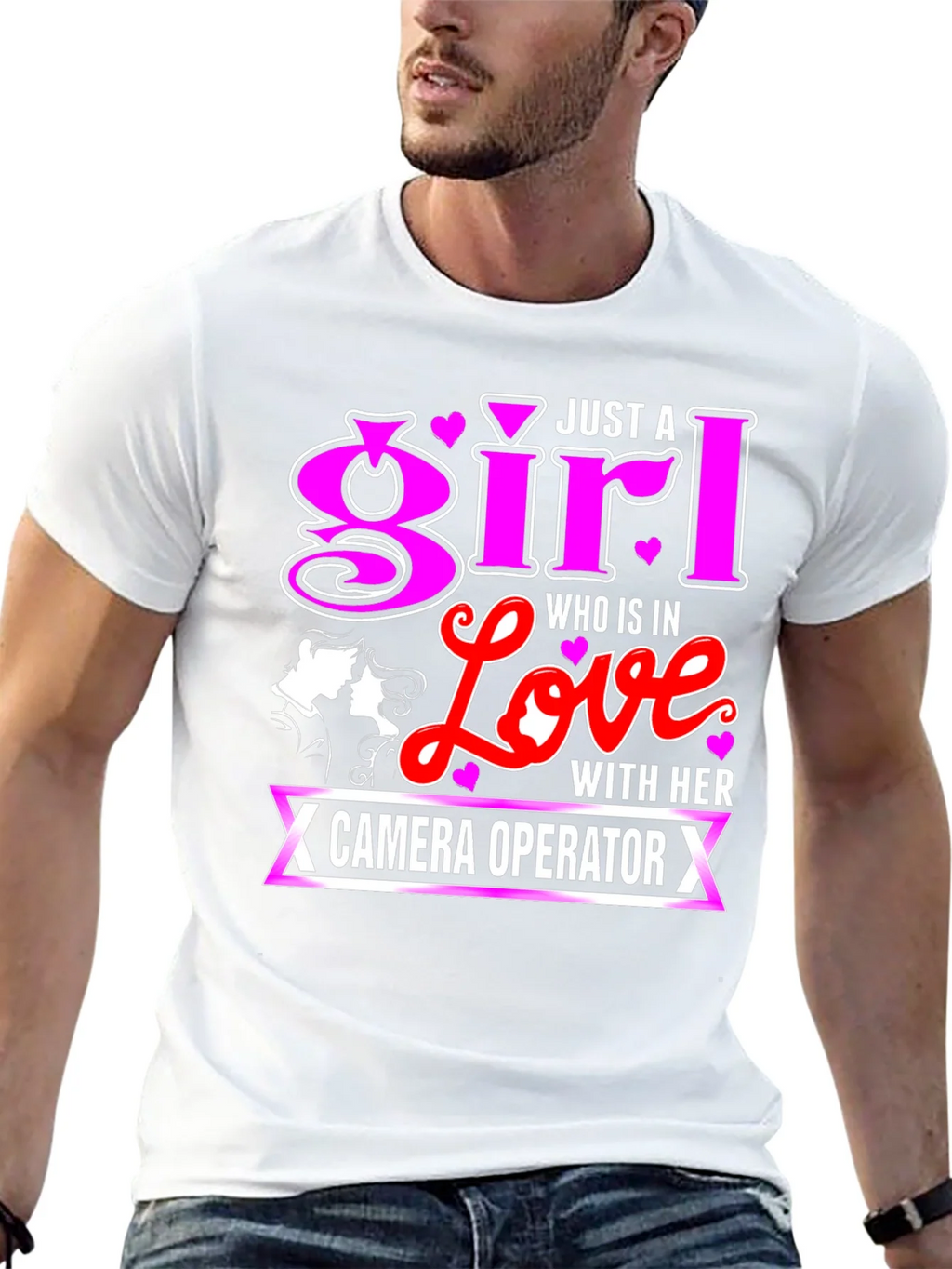 Girl In Love With Camera Operator Black T-Shirt product image 12