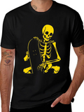 Skeleton Skateboarder Graphic Tee - Cool & Edgy product image 1