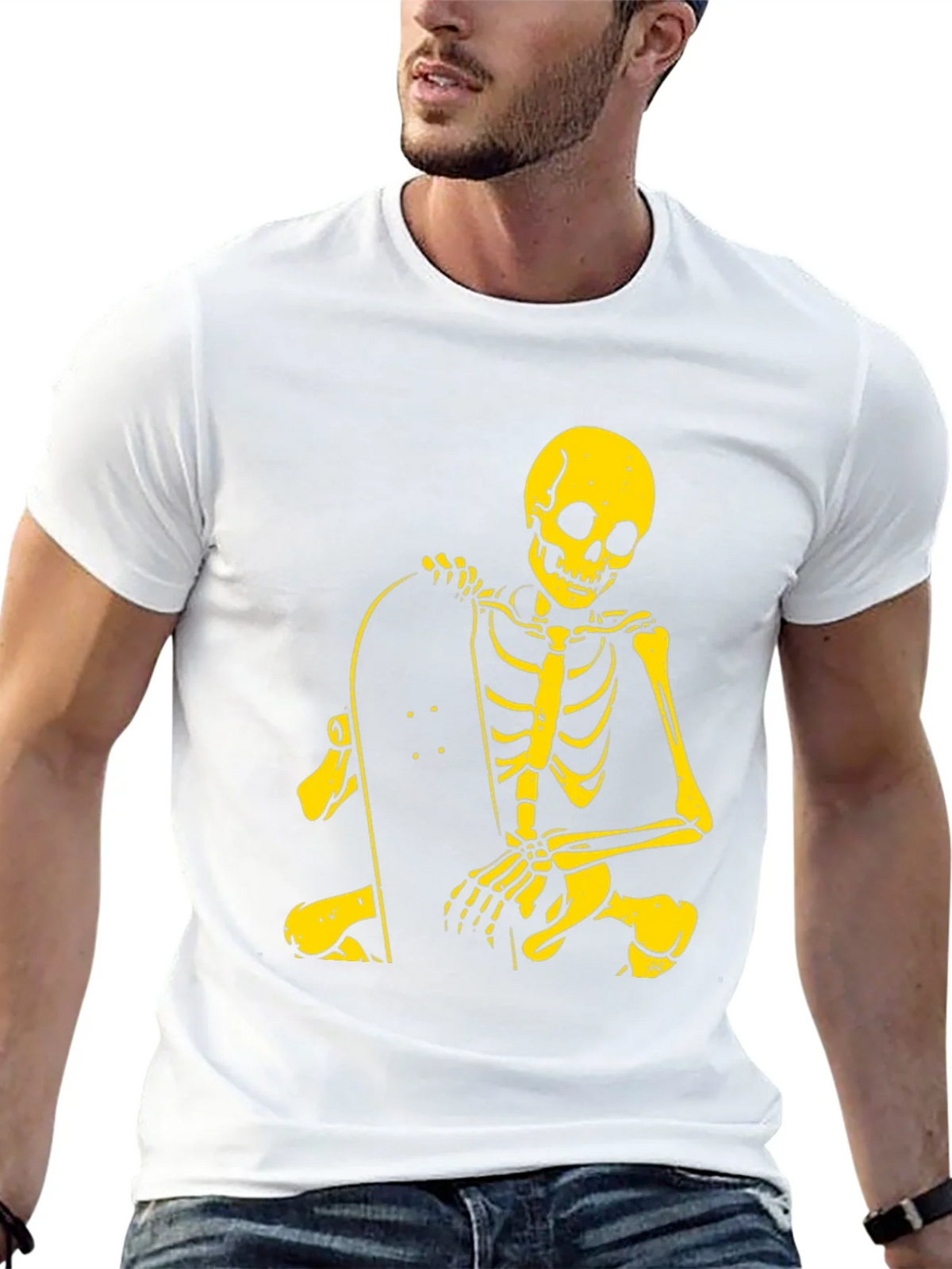 Skeleton Skateboarder Graphic Tee - Cool & Edgy product image 12