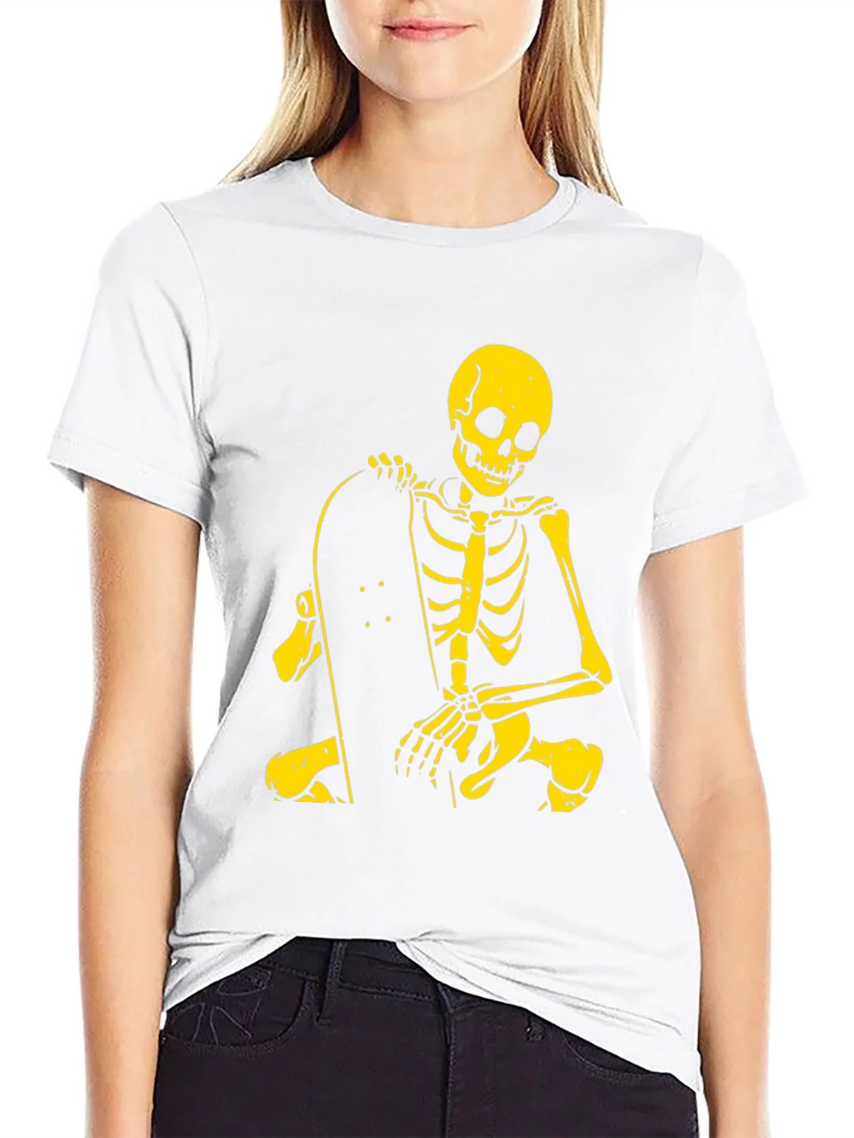Skeleton Skateboarder Graphic Tee - Cool & Edgy product image 8